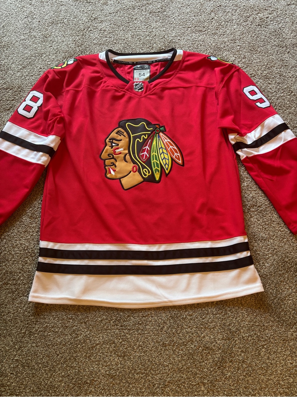 Chicago Blackhawks Connor bedard red stitched jersey 54 XL